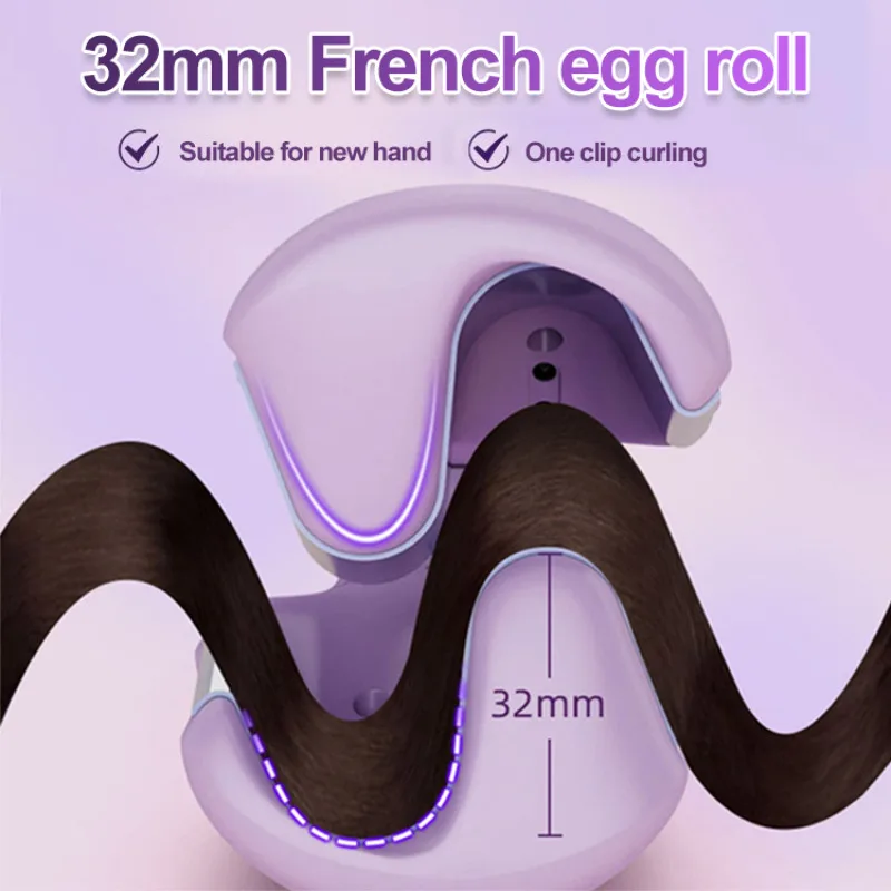 32mm French egg roll curling iron wavy wool curling splint negative ion water ripple large curl hair curler hair iron