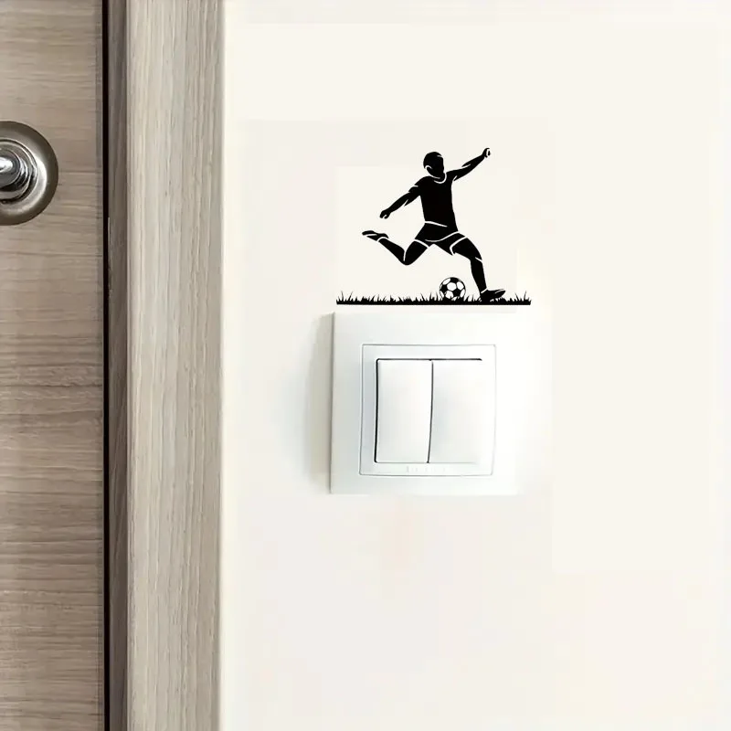 2 Stück Fußball DIY Wandaufkleber Zimmer Graffiti Dekoration Abnehmbare Cartoon-Spiel-Aufkleber PVC Geschenk Zimmerdekoration – Detail 3