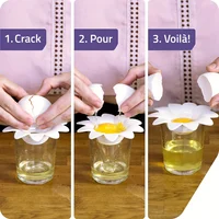 Séparateur de jaune d'œuf, Design floral mignon, Gadgets de cuisine, outils de cuisson, extracteur d'œufs, 1 pièce 6