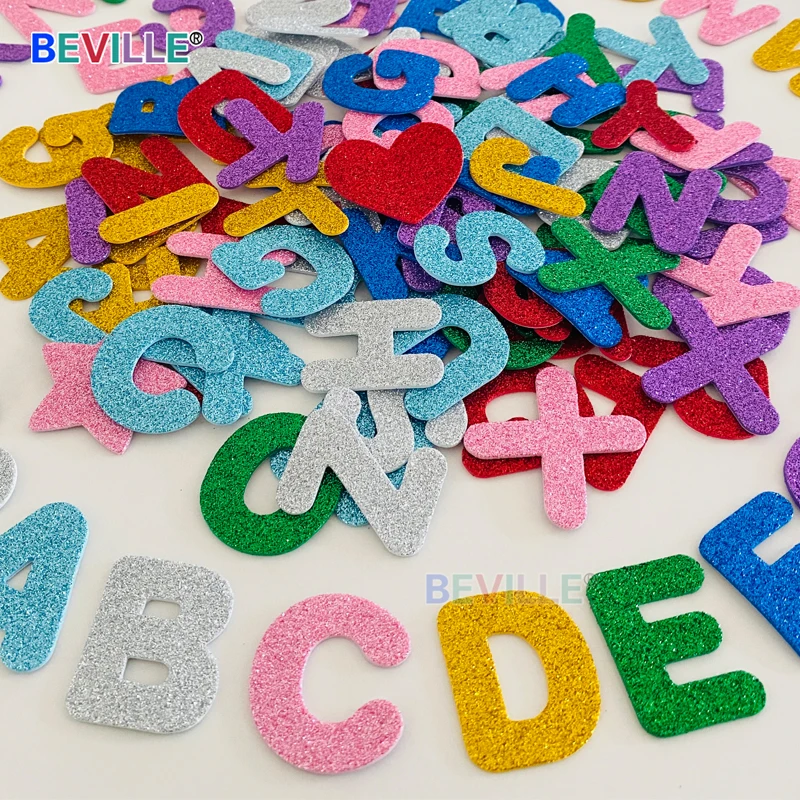 Mixed Glitter 3D Puffy English Alphabet Stickers Self Adhesive Letters  Words Name Sticker DIY Mailbox House Address Sign Labels - AliExpress