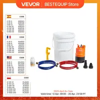 VEVOR Tankless Water Heater Flushing Kit Includes Efficient Pump & 5 Gallon Pail & 2 Hoses & Descaling Powder Quick Instal 1