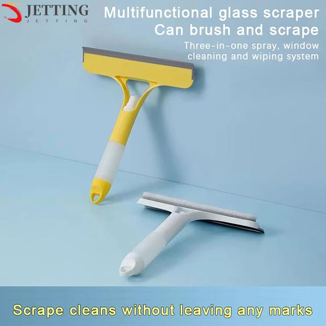 3 In 1 Window Glass Squeegee Multifunctional Cleaning Tools with Sponges  and Spray Car Windshield Washing Brush Tool - AliExpress