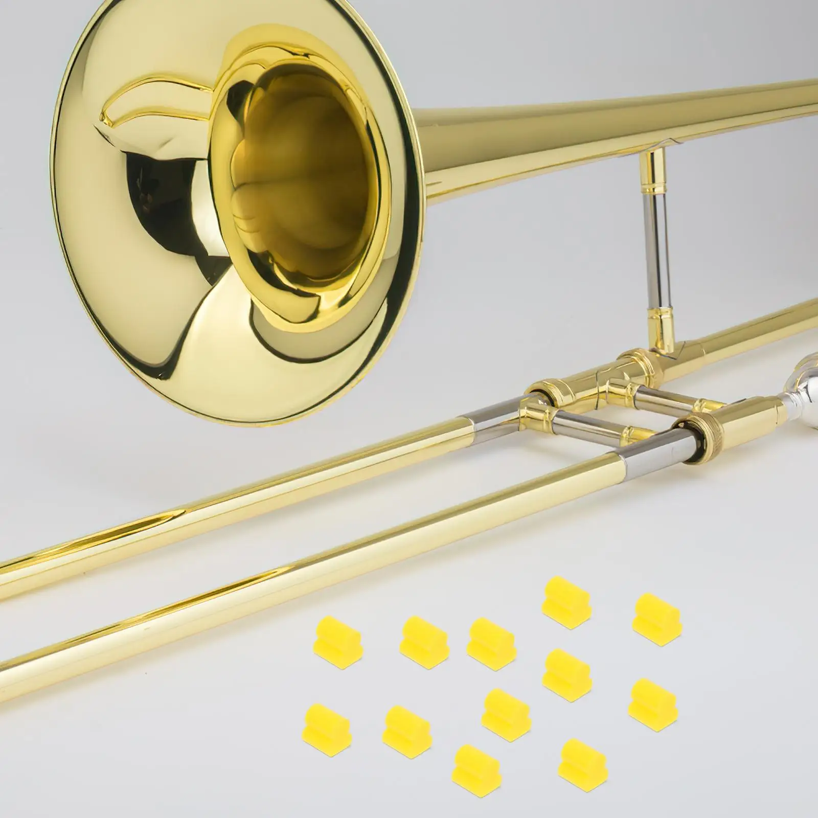 Trombone Silicone Bumper 20pcs Instrument Mute Pad Tools Musical Cushion Sordine Easy Install Professional Guitar Bumper Brass