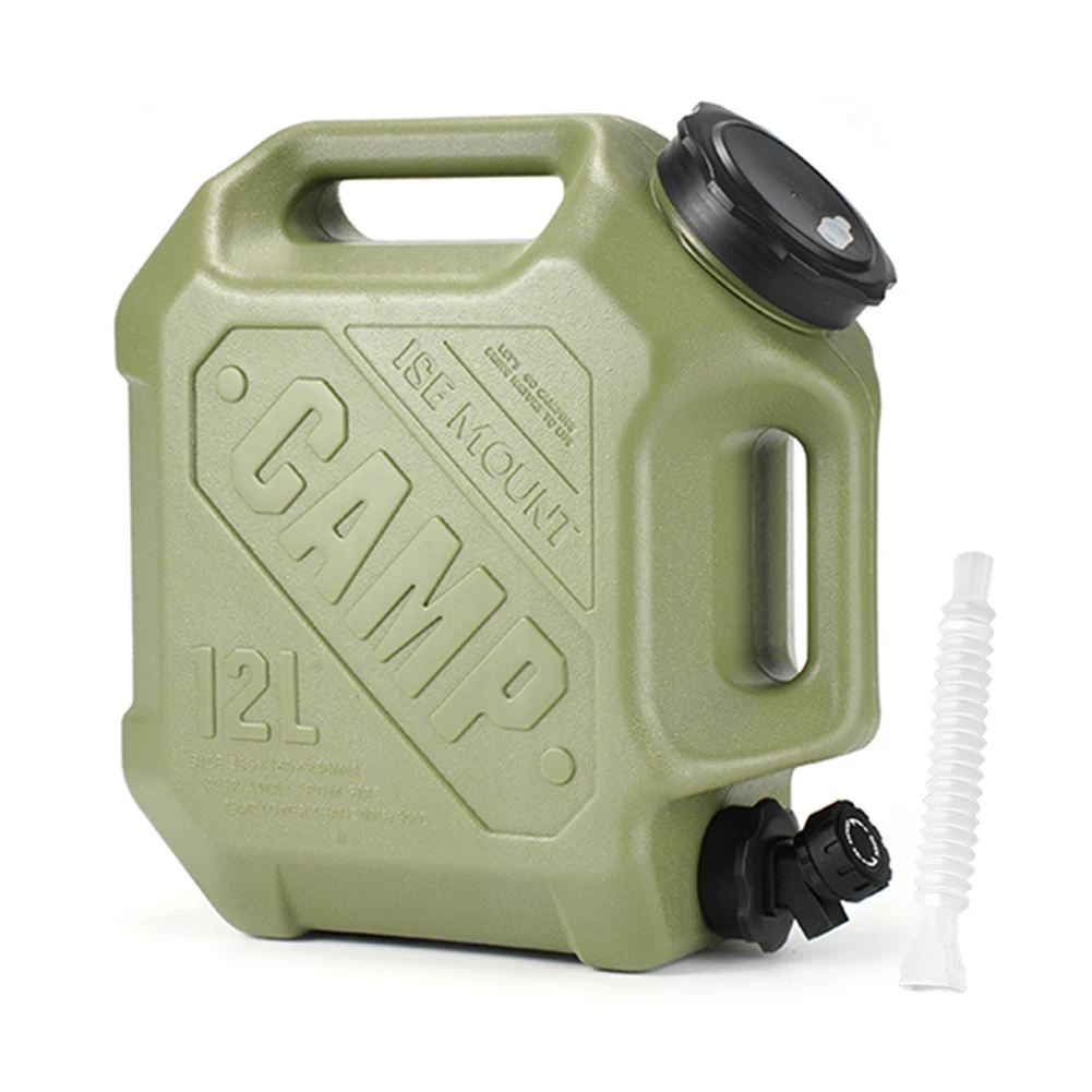 12L Water Storage Container with Spigot Water Dispenser Carrier Large Capacity Container Jug for Vehicle Car Camping