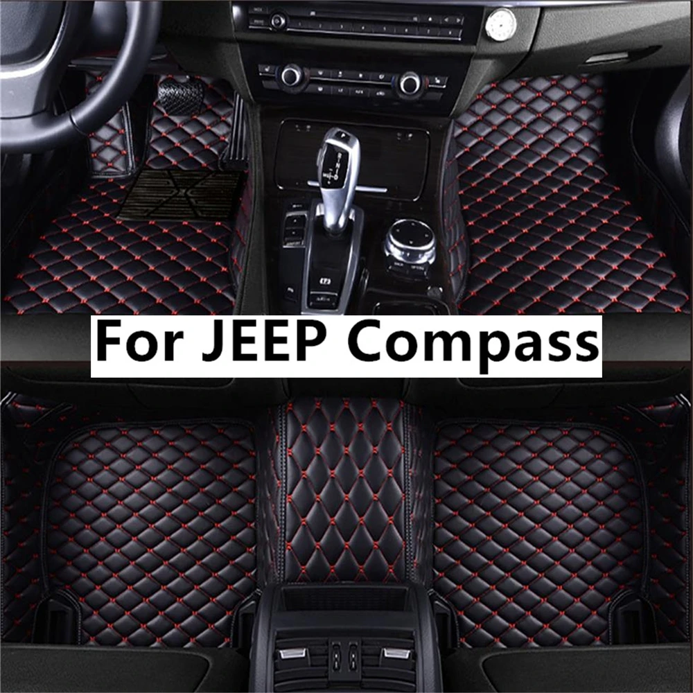 

Solid Color Diamond Custom Car Floor Mats For JEEP Compass 2007-2016 Years Auto Carpets Foot Coche Accessories