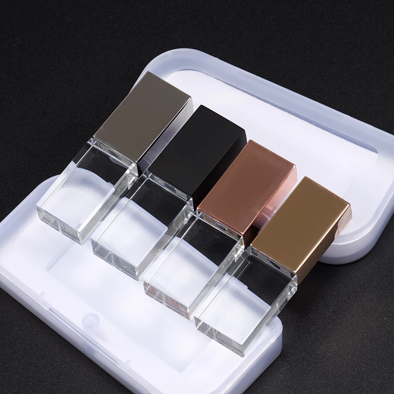 크리스탈 USB 스틱 3D 인쇄 무료 커스텀 로고, 투명 유리 펜 드라이브 메모리 스틱, 4GB, 8GB, 16 GB, 32GB, 64GB