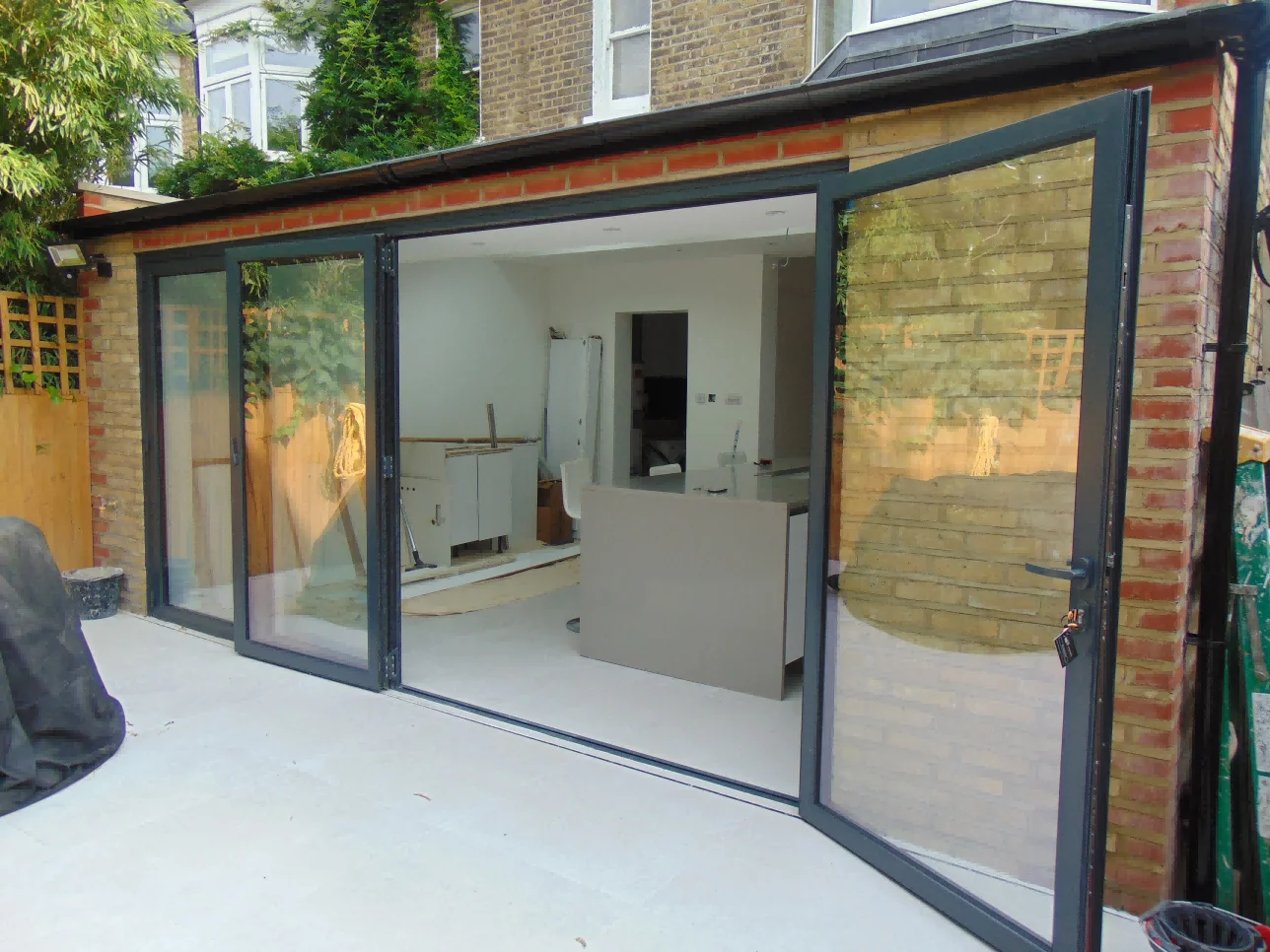 Bifold Door Home Interior Double-glazed Patio Folding Door Thermal Insulation Aluminum Alloy Folding Glass Doors for Sunroom