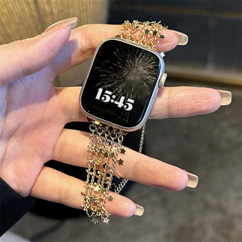 Y2K Retro Metal Star Band For Apple Watch 41 45mm