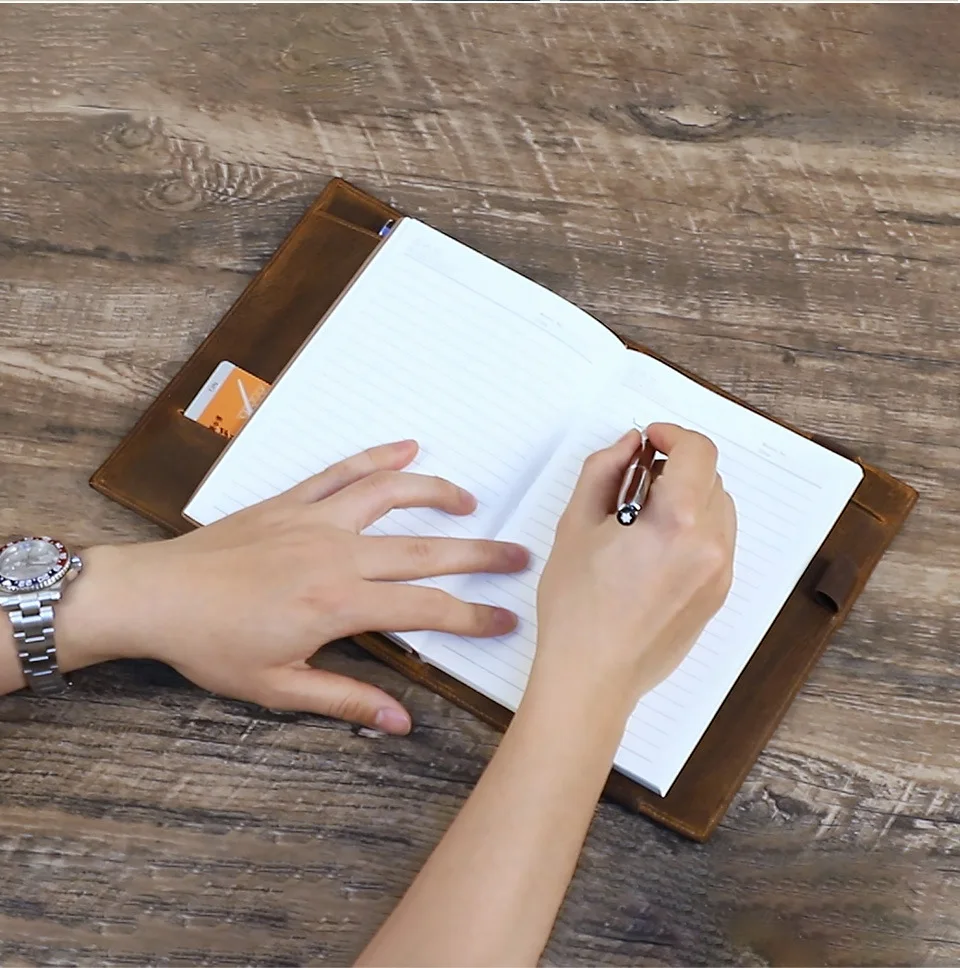 A5/B5 Laptop Handmade Notebook Cover with Multiple Card