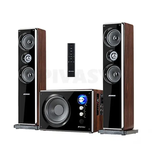 High Power 6.5 Inch Bluetooth Speaker Three-Way Stereo Sound Subwoofer Speaker 2.1 Home Theater System Audio Set Sound Box