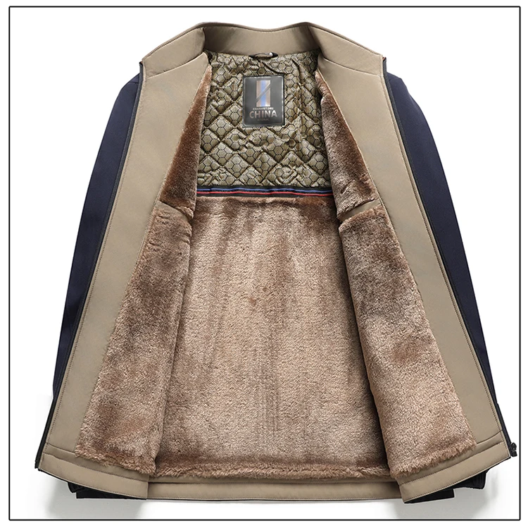 الأعمال عارضة الرجال سميكة جاكيت من الصوف الشتاء ا...