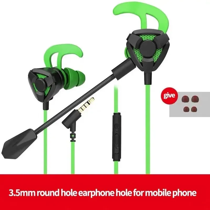 Wired Earphones E Sports Gaming with Microphone Noise-cancelling for Mobile Computer PUBG