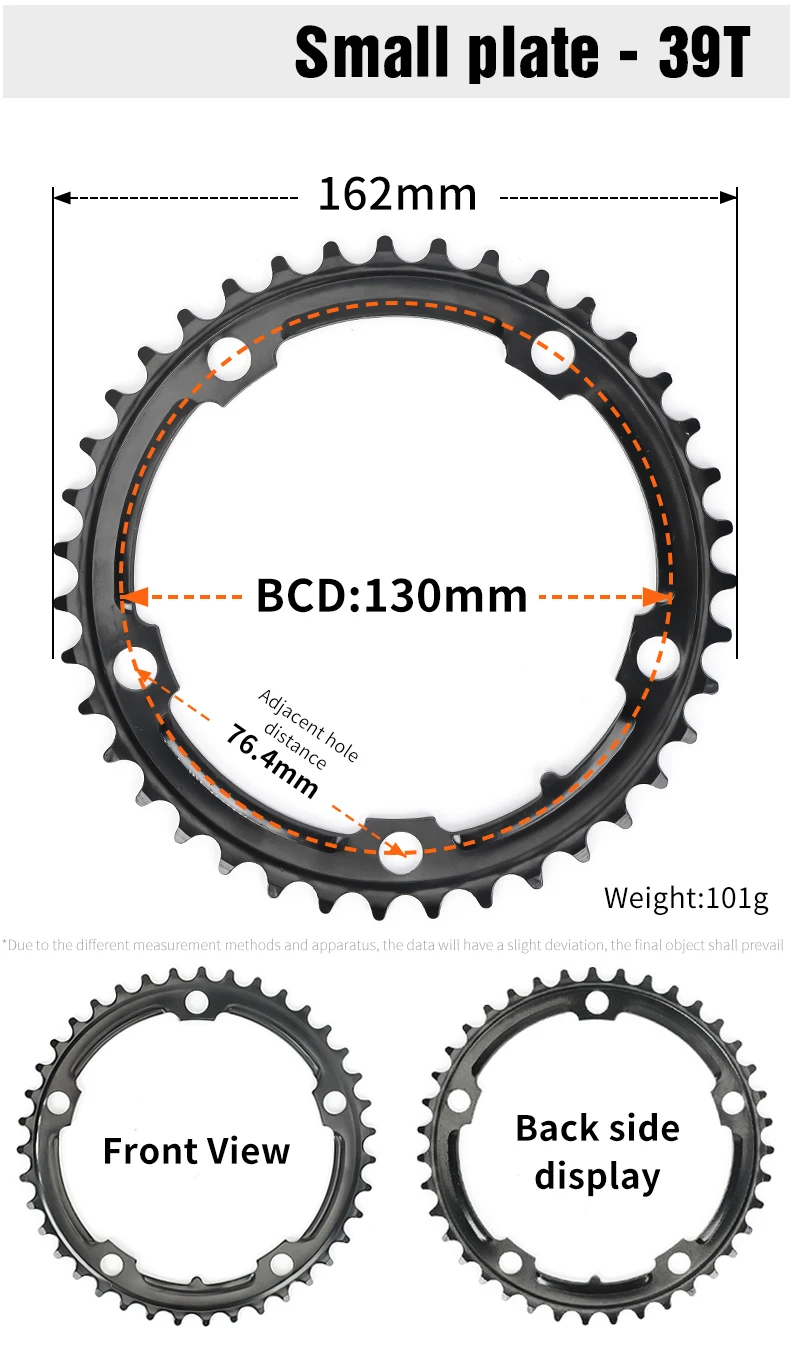 LEBYCLE Road Bike Chain Ring 130/110 BCD Round 34T 39T 50T 53T