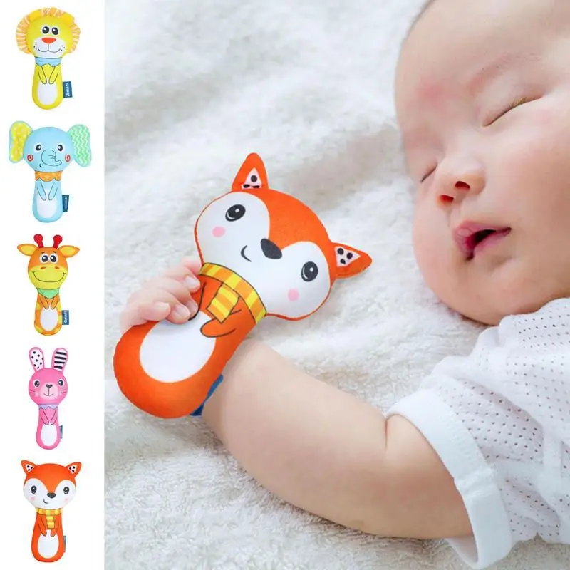 

Baby Animal Rattles 0-12 Months Newborn Infant Stroller Bed Hanging Toy Visual Grab Ability Training Mobile Bell Dolls Speelgoed