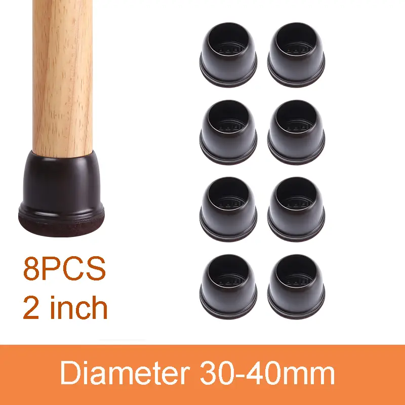 8PCS Thick Rubber Chair Leg Protector Covers Felt Bottom Furniture Pads Floor Protectors Caps to Reduce Noise And Prevent Scratc - Image 10