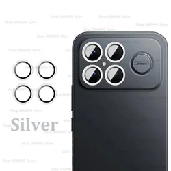 Alloy Rear Lens Ring with Tempered Glass for Enhanced Camera Protection (SILVER)