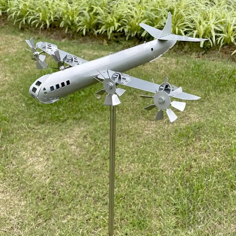 

Wind Spinner Metal B-29 Super Fortress Airplane Model Art 3d Outdoor Decor Aircraft Windmill Garden Decoration Wind Sculpture