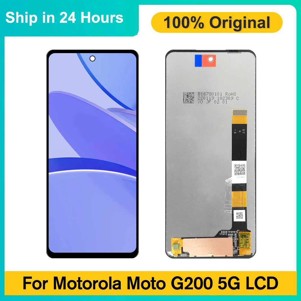

6,8 ''оригинальный для Motorola Moto G200 5G ЖК-дисплей сенсорный экран в сборе дигитайзер Замена для Moto G200 ЖК-дисплей с рамкой
