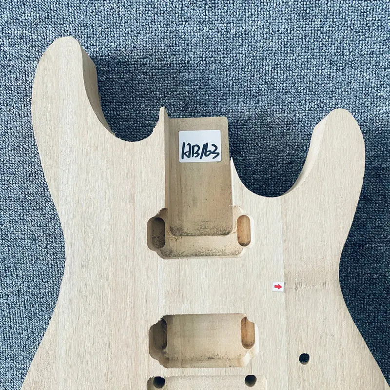 HB163 Damaged Electric Guitar Body Unfinished Version for Floyd Rose Guitar DIY Replace No Paints in Solid Basswood