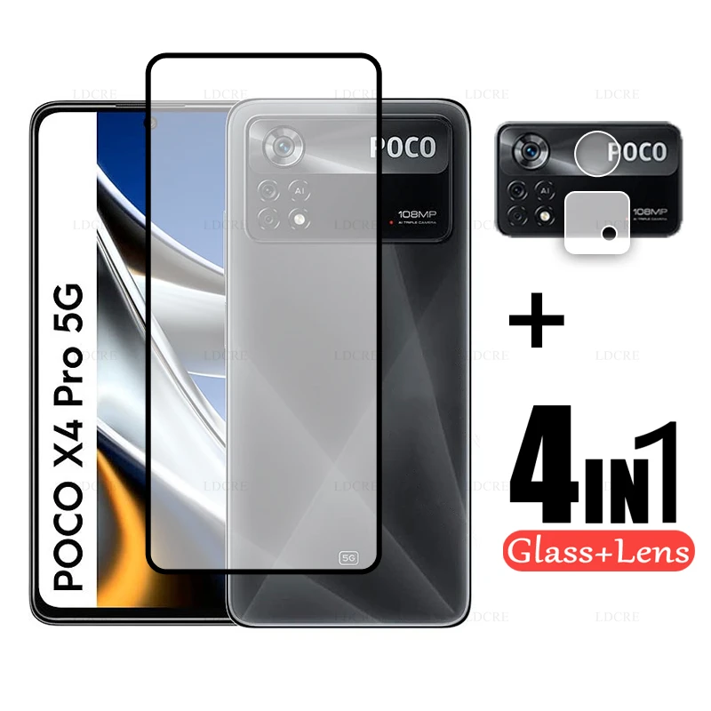 Per Xiaomi Poco X4 Pro 5G Vetro Schermo A Copertura Totale Vetro Protettivo Per Obiettivo Fotocamera Poco X4 Pro 5G Per Poco X4 Nfc X4 Pro X3 Pro