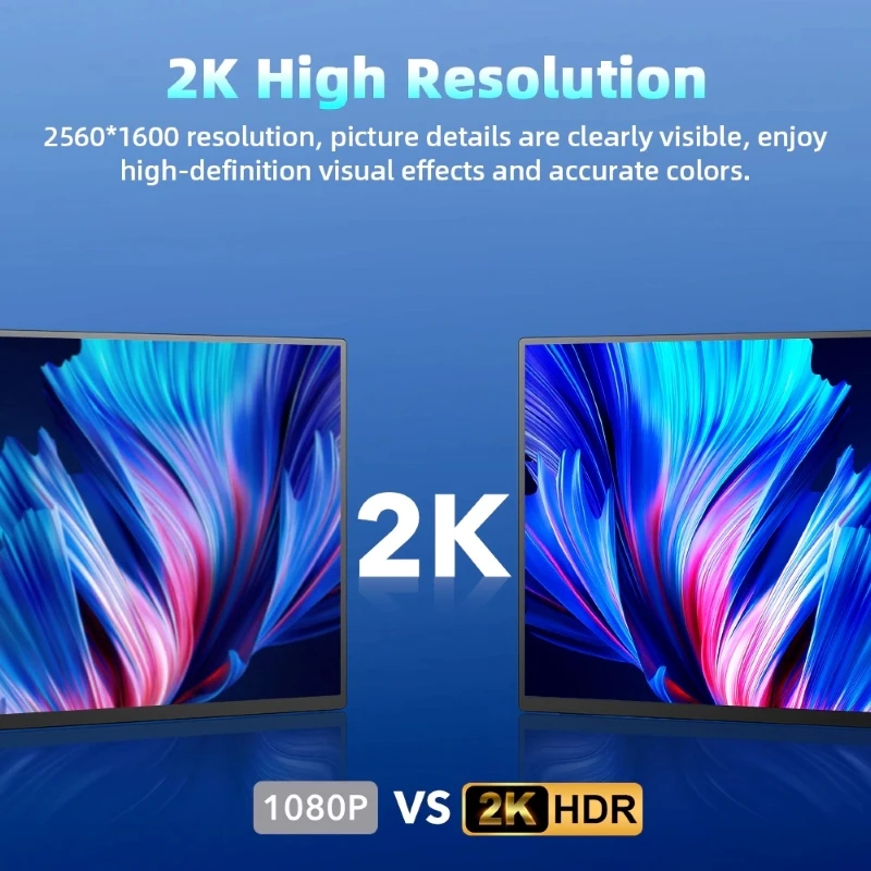 ̹ ǻ ÷ IPS ũ, Ʈ PC,  PS4, PS5 , 14 ġ, 2K ޴ , 2560x1600, 100% sRGB 16:10, HDR 350Cd/m