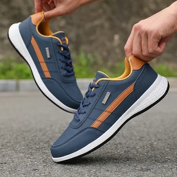 أحذية رياضية رجالية عصرية كاجوال على الطراز الإيطالي قابلة للتنفس وغير قابلة للانزلاق أحذية مسطحة للتمرين في الهواء الطلق أحذية تنس رجالية مفلكنة 5