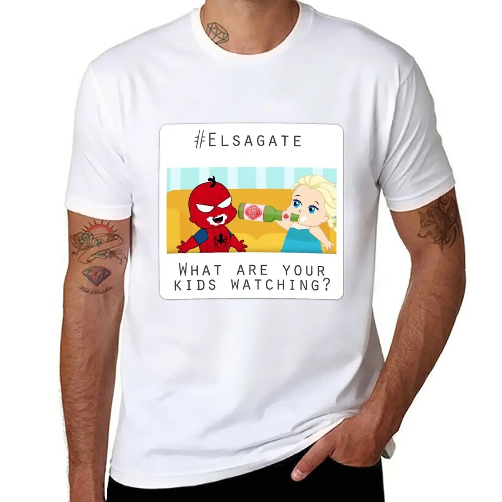 

Elsagate - What are your kids watching T-Shirt Aesthetic clothing oversizeds tops designer t shirt men