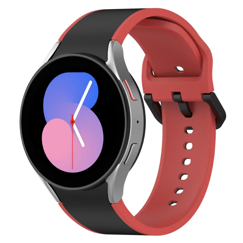 Ремешок силиконовый для Samsung Galaxy Watch 5 40 мм 44 мм, оригинальный спортивный браслет на заказ для Galaxy Watch 5 Pro, белый и черный