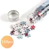MaxRenard 150pcs Mini Jigsaw Puzzles Test Tube 15*10cm Travel Game Family Small Pocket Puzzle Cartoon Sakura Villa Flamingo 2