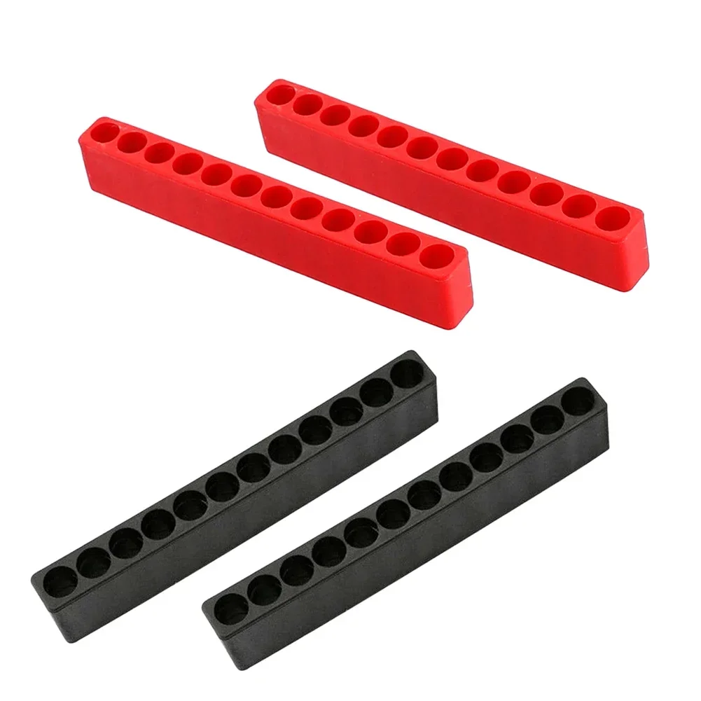 

4pcs 12 Holes Hex Shank Screwdriver Bit Holder Plastic Screwdriver Head Storage Drill Bit Stand Storage Case For Power Tool Acc