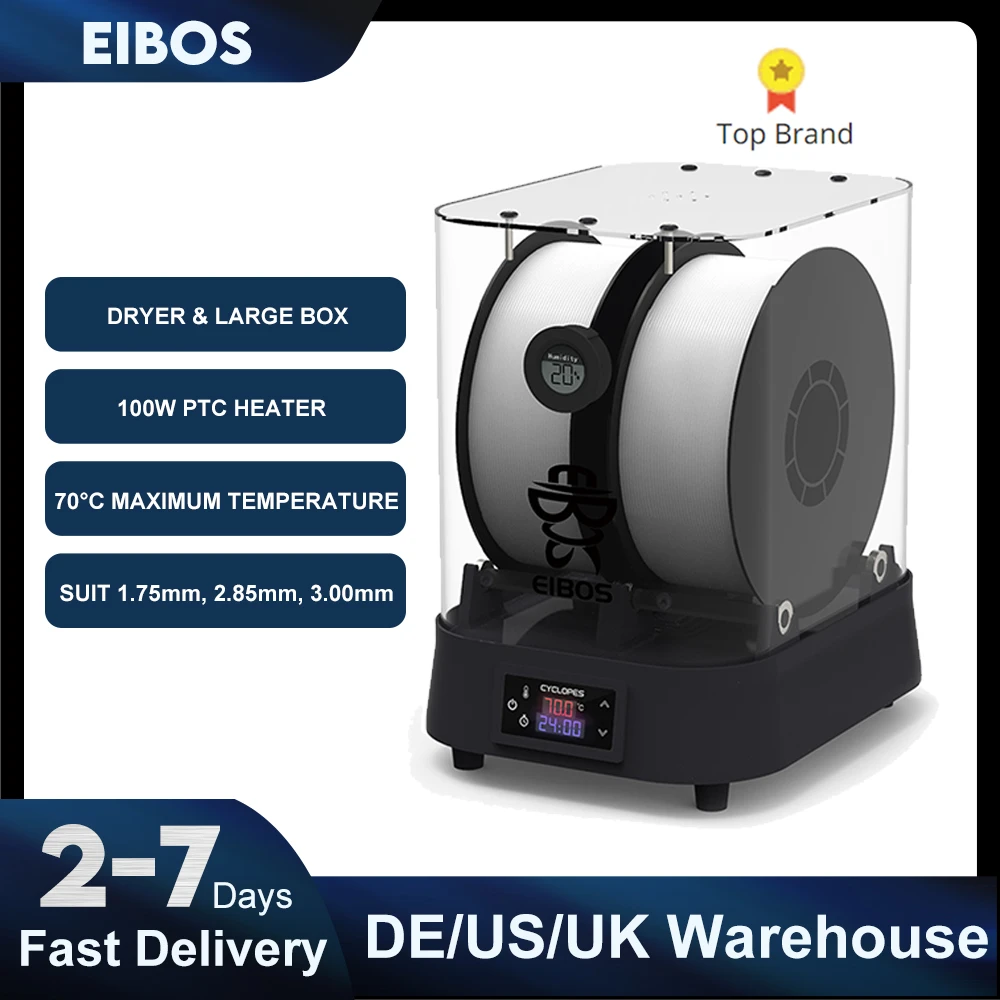 EIBOS Extra Large Dry Box Filament Dryer Compatible with 1.75mm 2.85mm