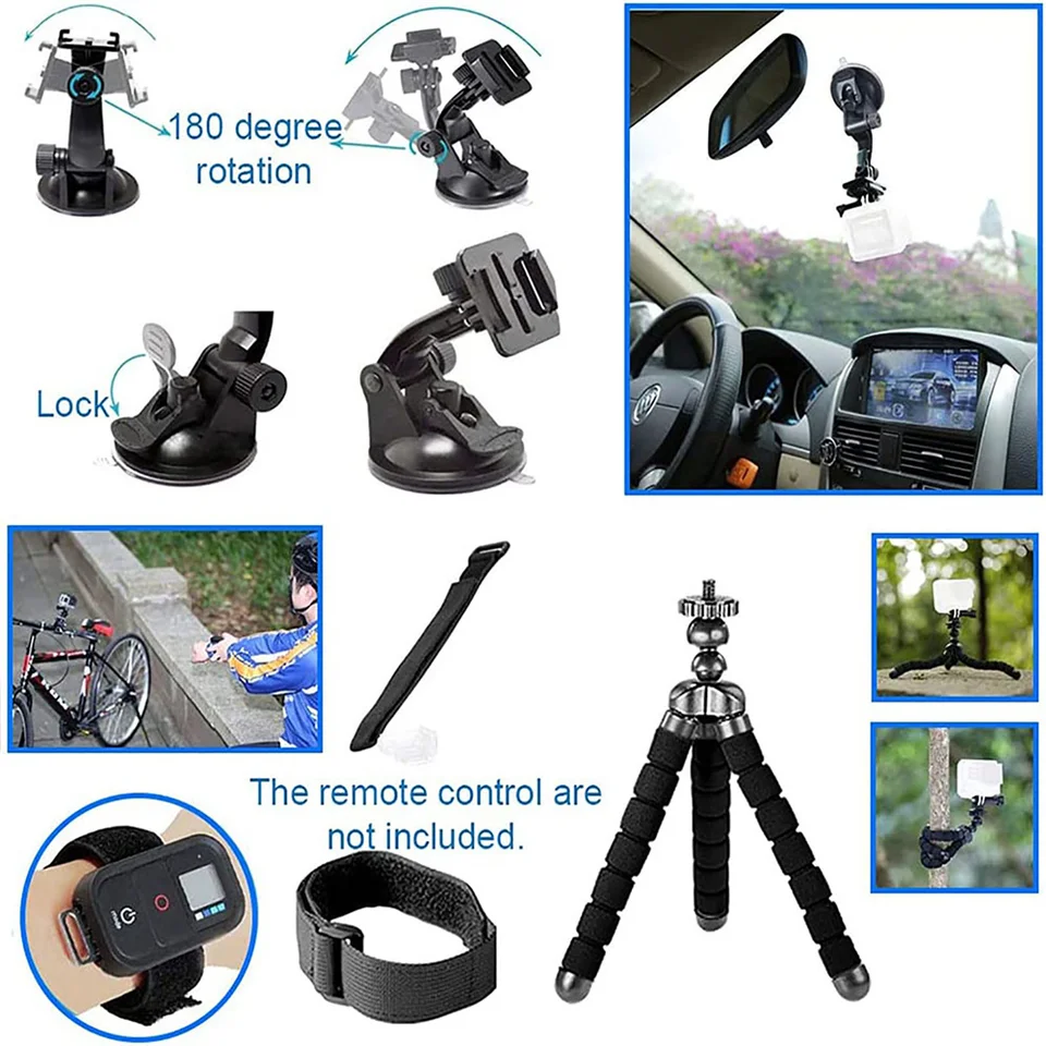 Go Pro Hero Accessories 14 In Premium Kit For Gopro/ Accessories