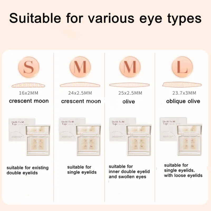 A K F Natural Invisible Double Eyelid Tape Stickers Fiber Instant 