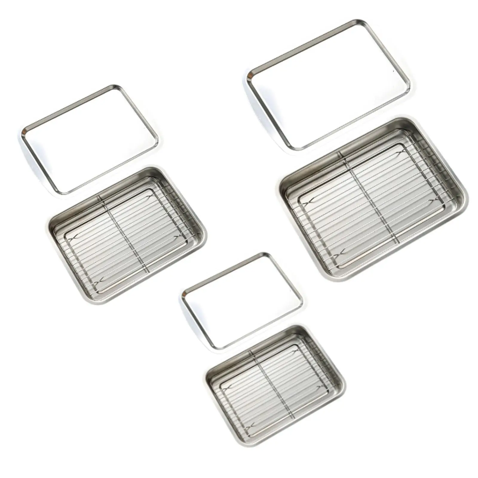 Cookie Sheet with Wire Rack Buffet Party Pan Food Prep Container Baking Sheet for Restaurant Cooking Buffet Casserole Roasting
