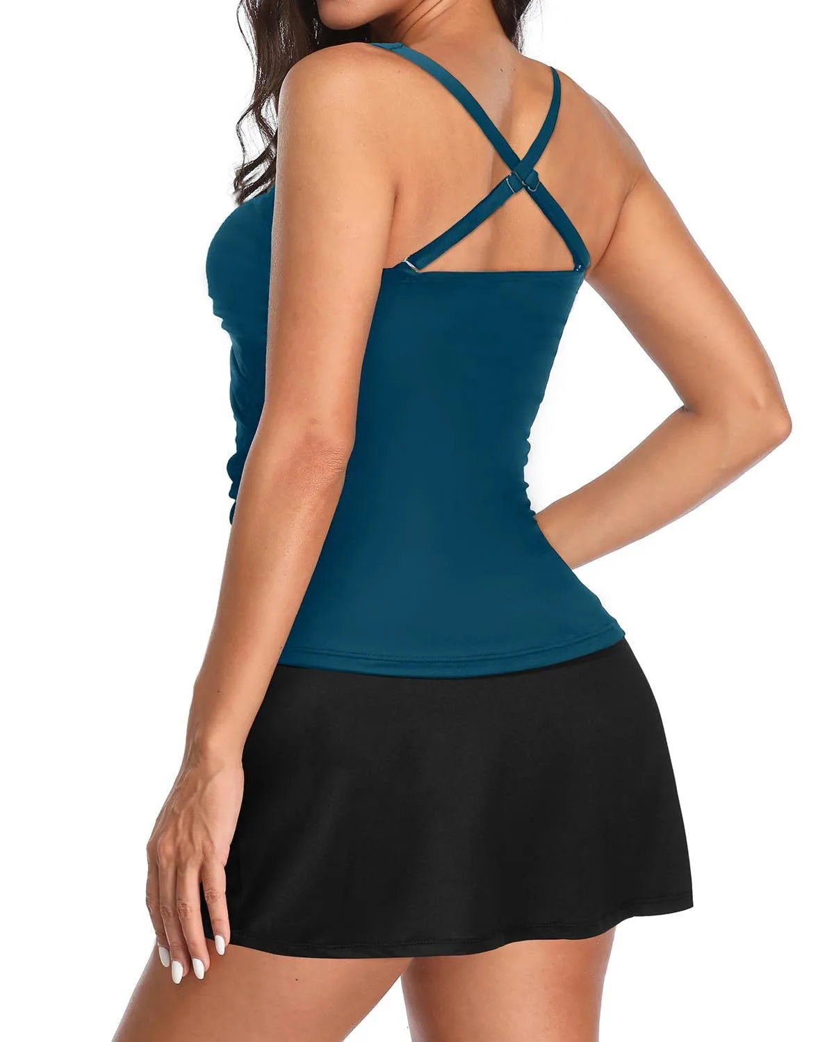 2026 New Bikini Swimwear Tankini Women's Separate Twist Slimming Gathered Polyester Fabric Quick Dry Eco Friendly High Elasti... S018a105db965430eaf29f84db9b4f326n