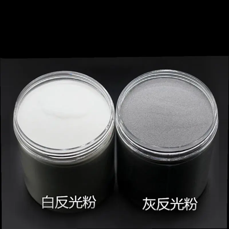 백색 회색 반사 파우더, 고굴절 유리 마이크로스피어 반사 파우더, 안료 반사 백색광 코팅, 100g