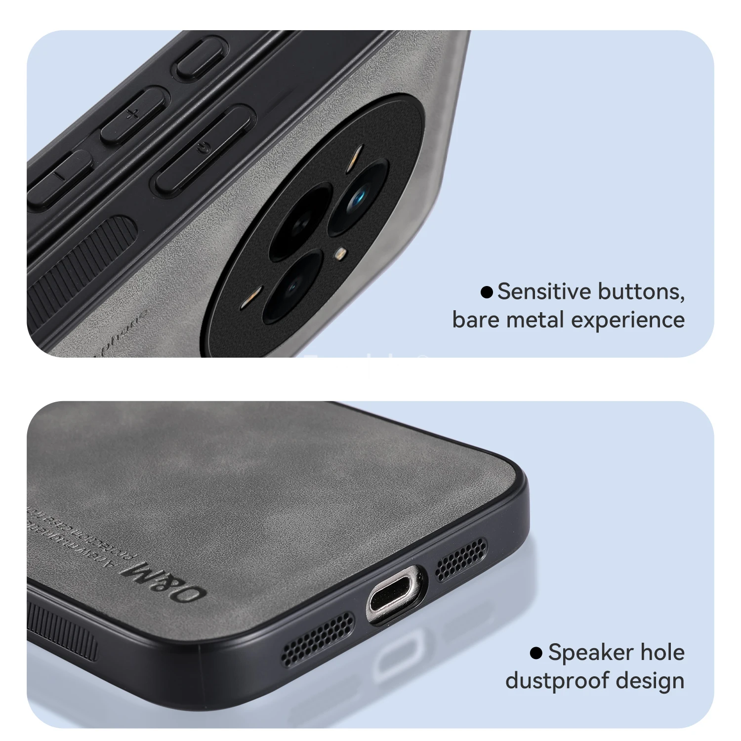 Shockproof Magnetic Nubuck Leather Protective Phone Case