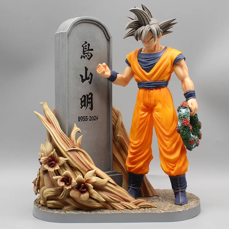 thumbnail image 1 of Figura de lápida de luto de Son Goku Toriyama Akira de Dragon Ball GK de 23 cm, estatua de anime, modelos de regalos conmemorativos, muñecos, juguetes para niños, 1 of 5
