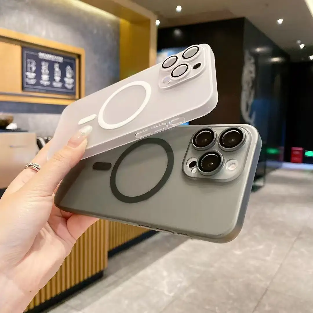 Matte Translucent Ultra Thin Slim Hard Case with Wireless Charging and Lens Protection