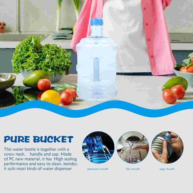 Water Bottle Portable PC Bucket Household Large Capacity Pure Water Bucket  With Handle Reusable Mineral Water Bottle - AliExpress