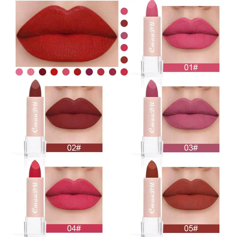 

15Color Lipstick Lip Makeup Sexy Woman Velvet Matte Lipgross Tint For Lips Long Lasting Waterproof Non-stick Cup Lip Cosmet L4R1
