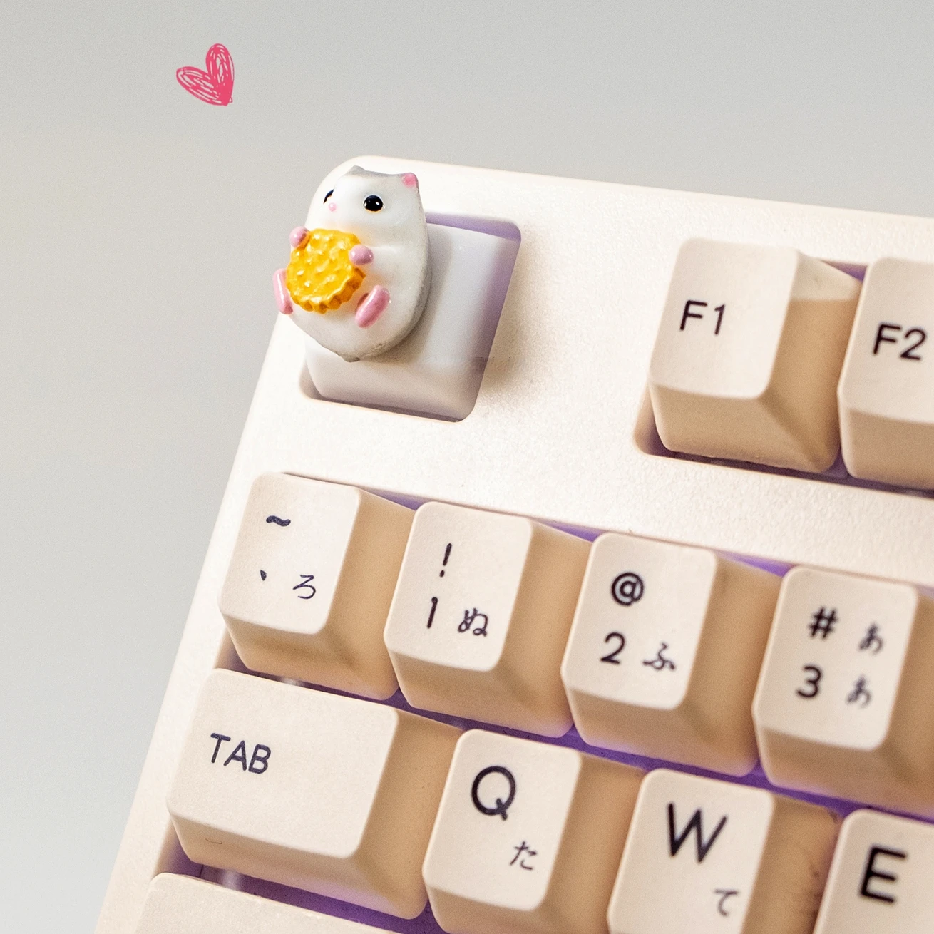 수제 크리에이티브 ESC 크로스 샤프트 기계식 키보드 캡, 귀여운 햄스터 키캡, 소녀 선물, 맞춤형 키캡, 1 개