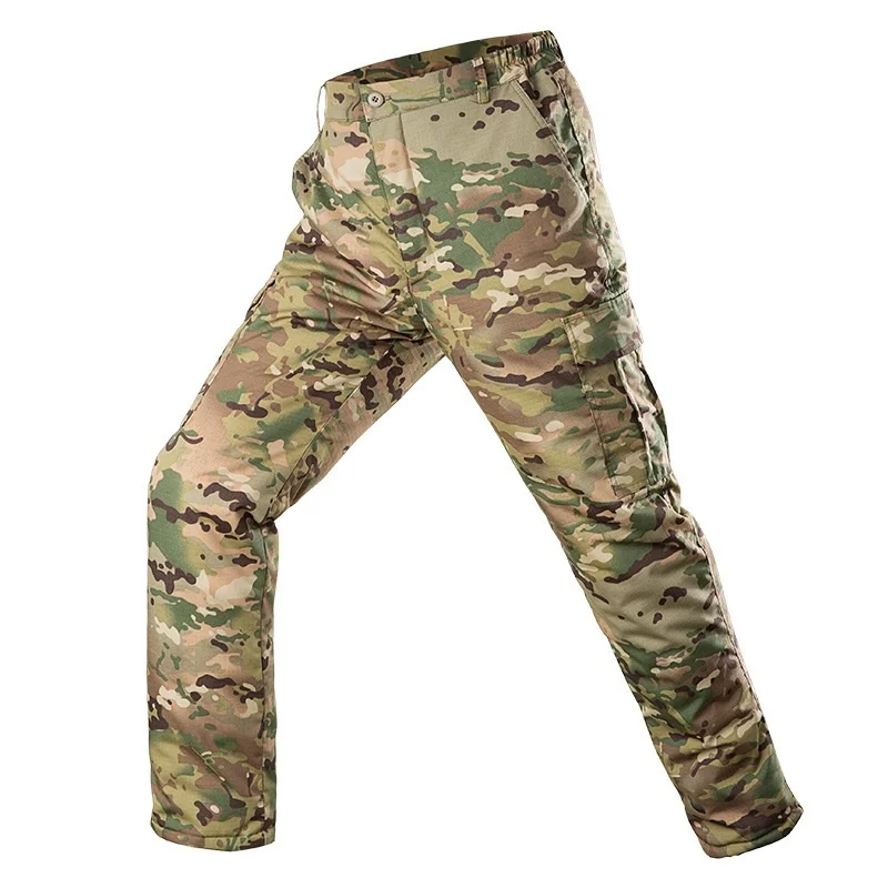 

Men Winter Camouflage Tactical Cotton padded Cargo Pants Military Army Combat Trousers Outdoor Hiking Training Soft Joggers warm