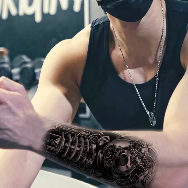 Robotic Arm Temporary Tattoos Sticker for Men Hand Arm Art Tatoo Waterproof Flash Tatto Mechanic Fake Tattoo Stickers - AliExpress