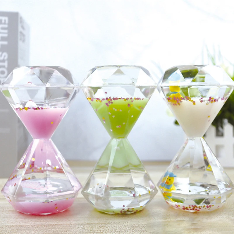 Liquid Motion Bubbler Timer,Diamond Shaped Liquid Timer For Fidget Toy,Children Activity,Calm Relaxing And Home Ornament 3