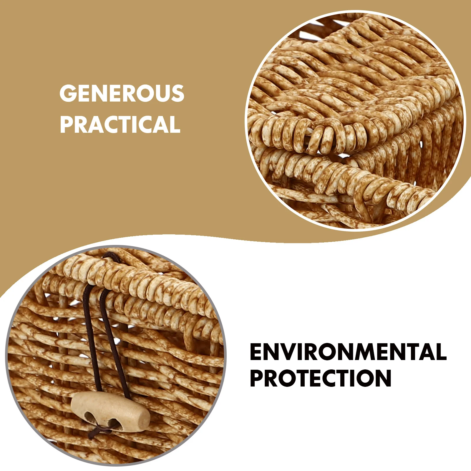Large Size Woven Storage Box Tissue Holder Natural Paper Container Napkin Box Home Kitchen Bathroom ganization Housewares 6