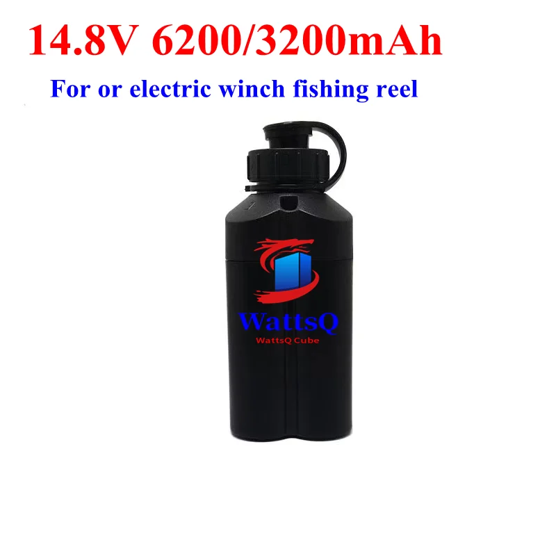 

Batterie Lithium-ion 14.8V, 12V, 6200mAh, 3200mAh, 6,2 ah, 3.7 ah, avec bms, pour moulinet de pêche électrique, avec chargeur 1a