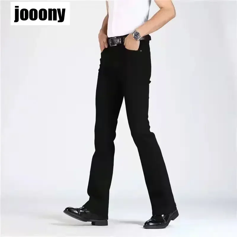 남성용 아메리칸 스트리트 데님 플레어 팬츠, 와이드 레그 청바지, 루즈 캐주얼 팬츠, 빈티지 워싱, 다목적, 봄, 가을, 신상