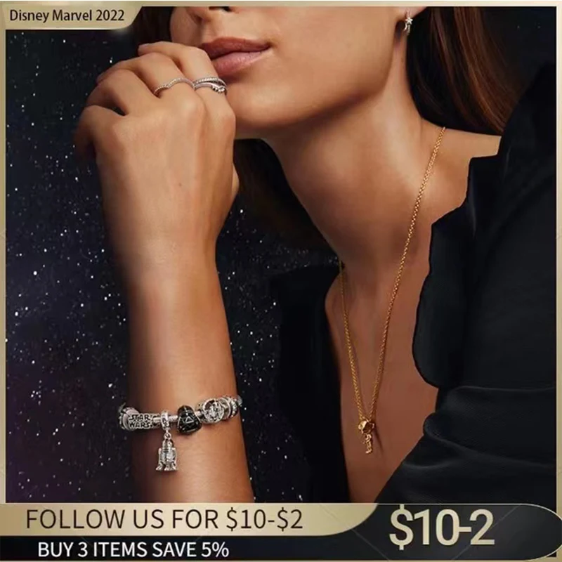 2022 100% 925 Sterling Silver Disney Charm Beads for Original Pandora Bracelets. Women's Birthday Boutique Fashion Jewelry 6