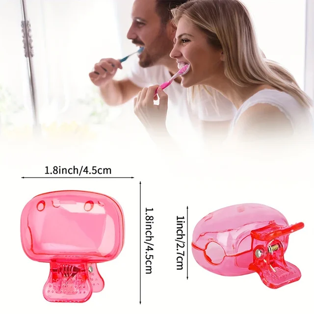 1PCS Travel Toothbrush Head Covers Toothbrush Protector Cap Brush Pod Case Protective Portable Plastic Clip For Household Travel 6